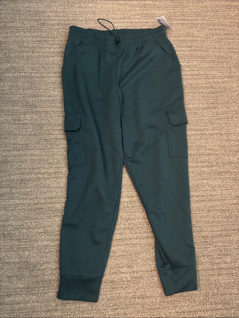 Adrienne Vittadini Teal Cargo Jogger Pants
